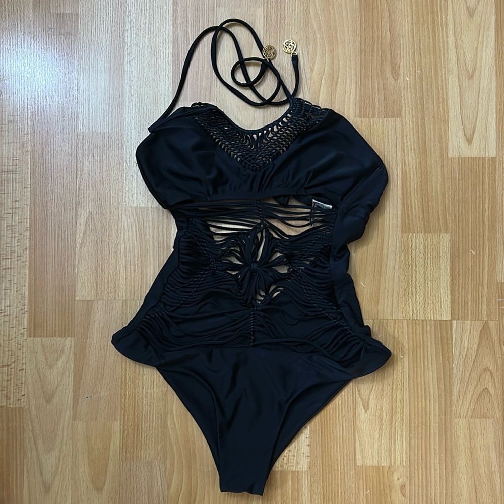 Luli Fama Black One Piece Size L